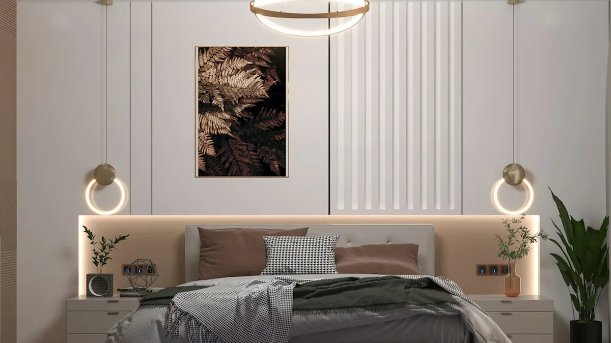 Chambre à coucher moderne : Lit chambre à coucher moderne